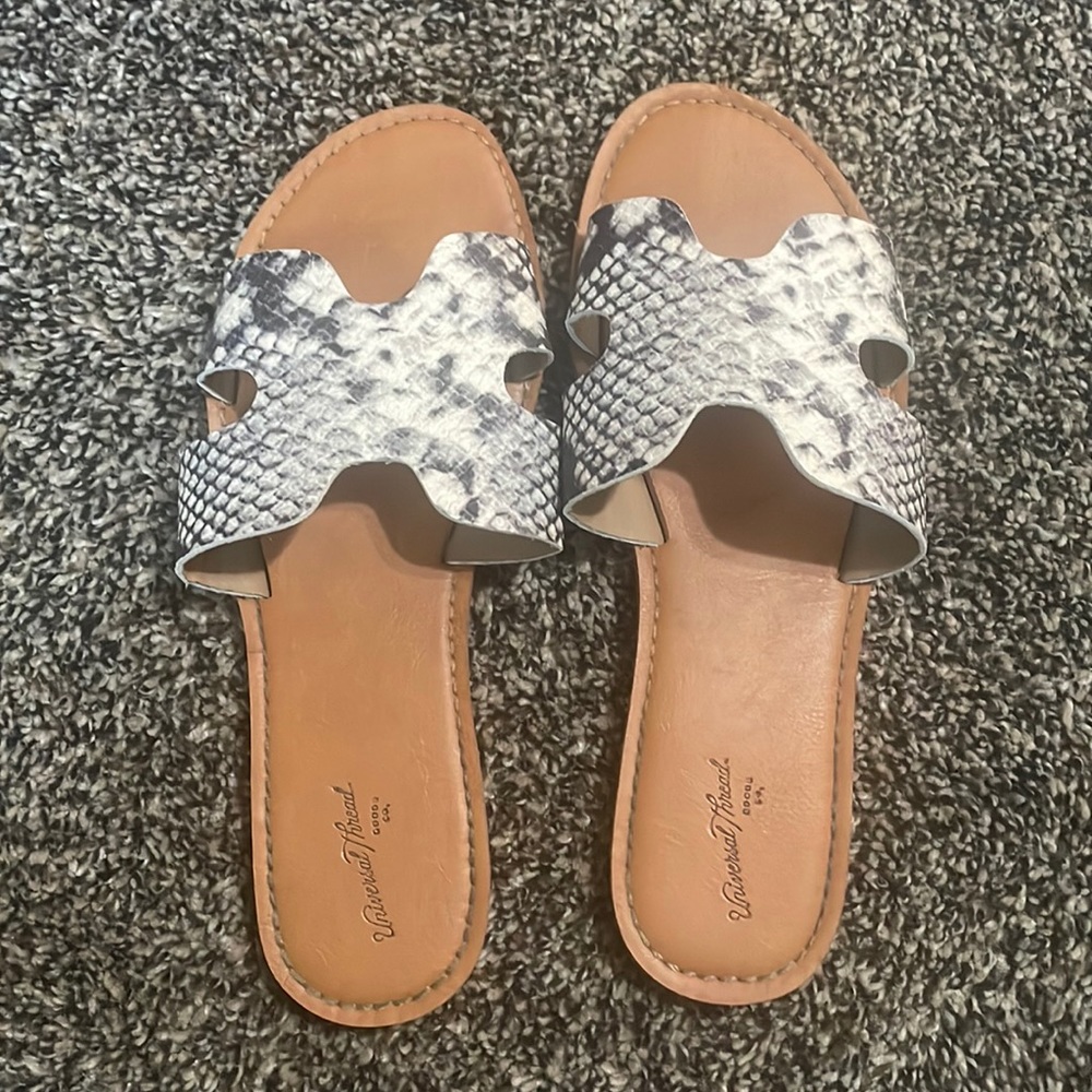 Snake print sandals